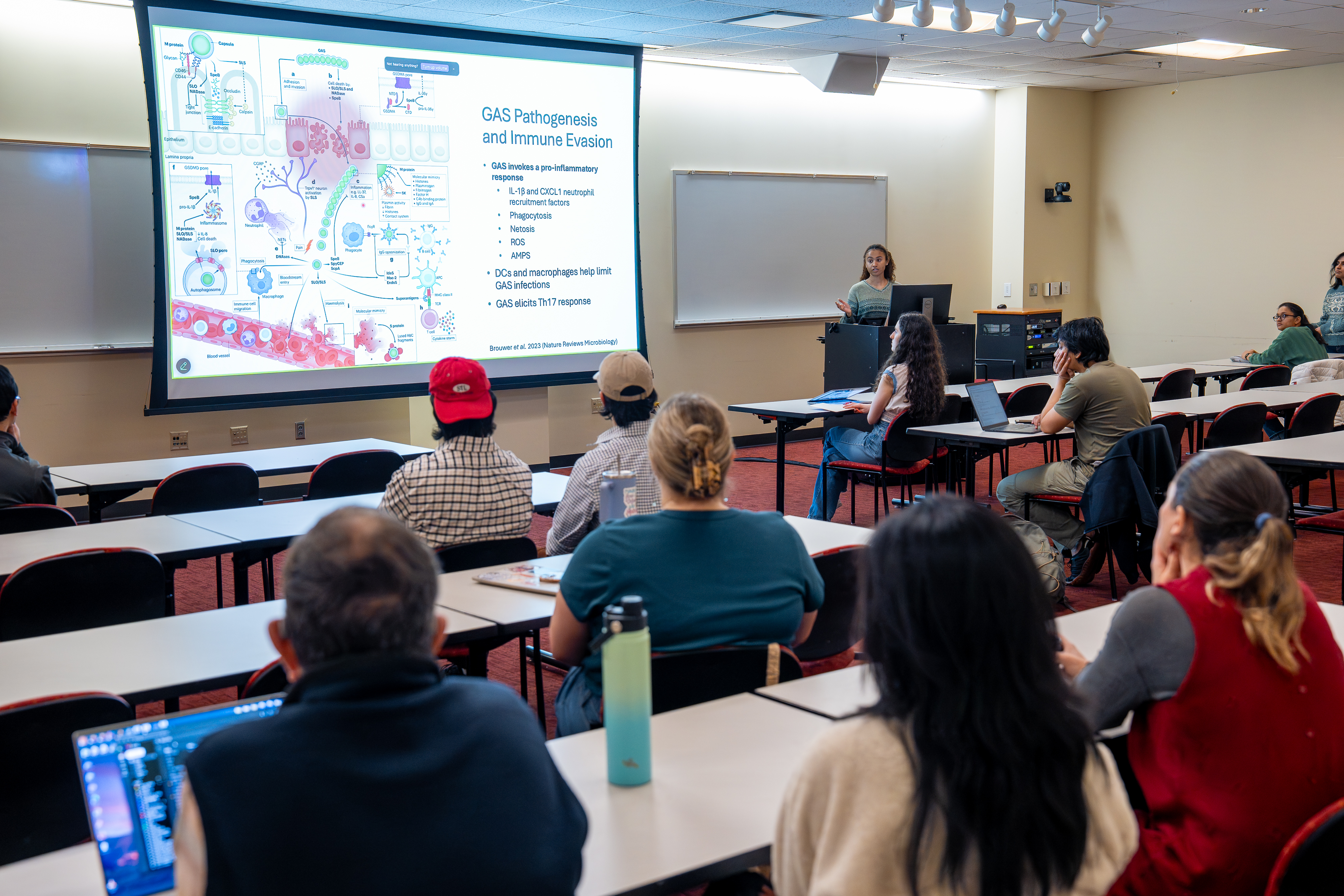 Aolani Perry giving a research in progress seminar