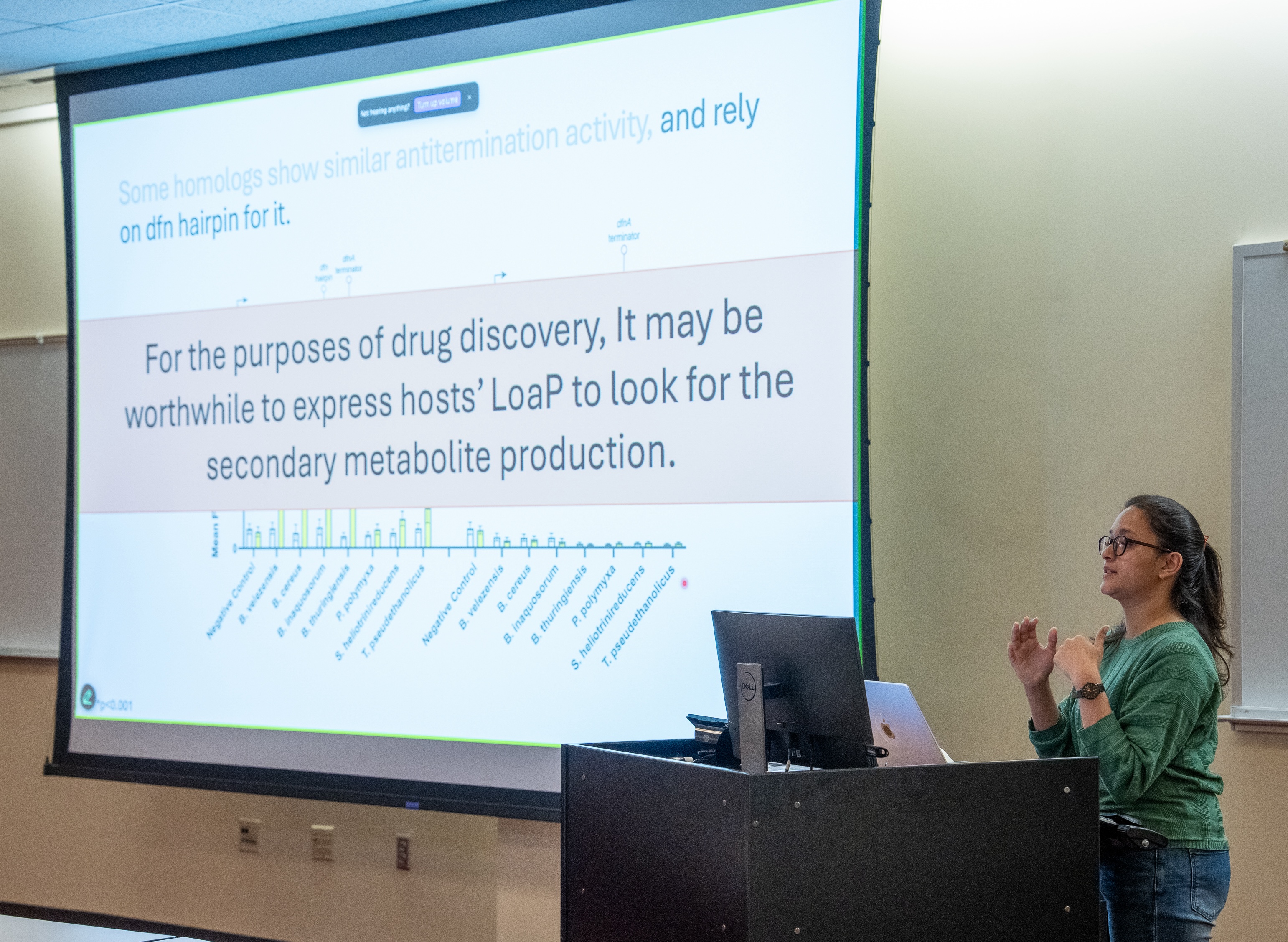 Mansi Srivastava (Winkler Lab) giving a research in progress seminar