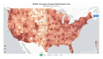 Data-Driven, Interactive Map Shows Local Economic Impact of Cuts to Federal Funding for Health Research
