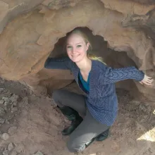 Shauna Rasband in a cave